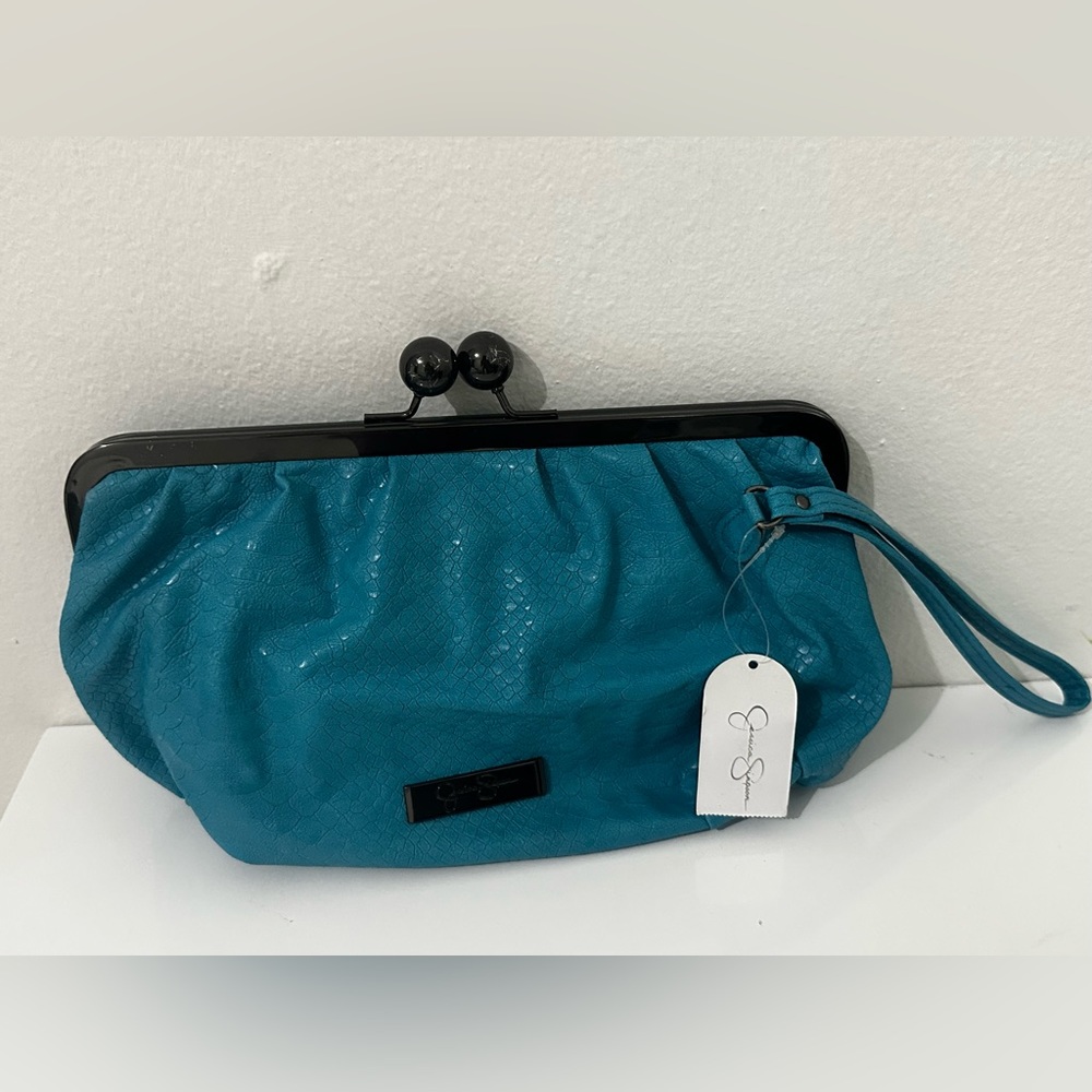 NWT! Jessica Simpson Blue Clutch Bag Style JS7820 Turquoise